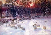 Joseph Farquharson Beneath the Snow Encumbered Branches oil on canvas